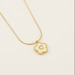 Gold color / 1 Piece Simple Series Daily Letter C Stainless Steel  Gold Color Shell Women's Pendant Necklaces Picture3